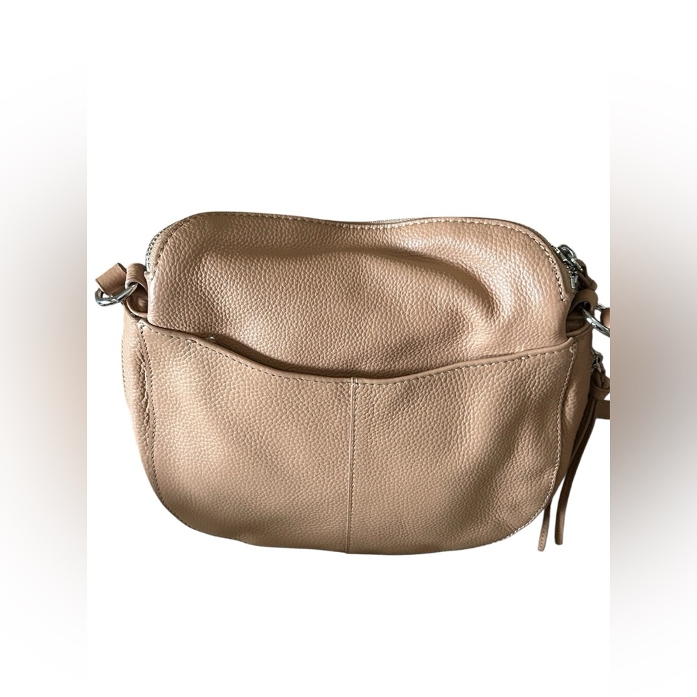 Vince Camuto Pebbled Leather Crossbody in Taupe